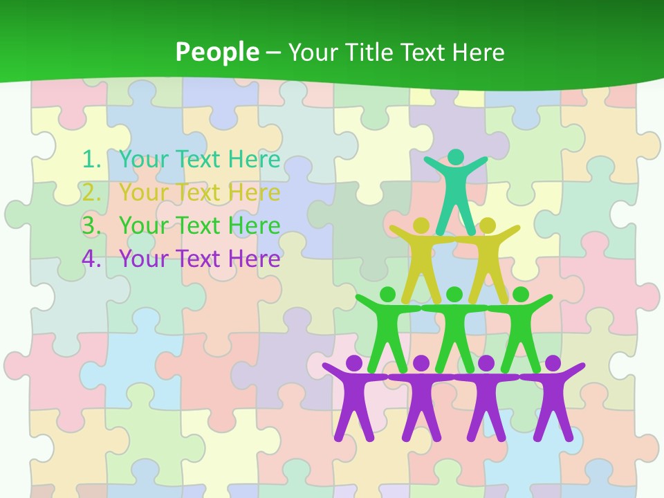 A Colorful Puzzle Piece Powerpoint Presentation PowerPoint Template