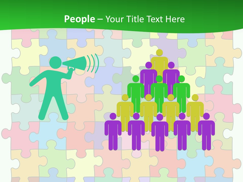 A Colorful Puzzle Piece Powerpoint Presentation PowerPoint Template