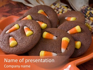 Halloween Party Candy Corn Holiday PowerPoint Template