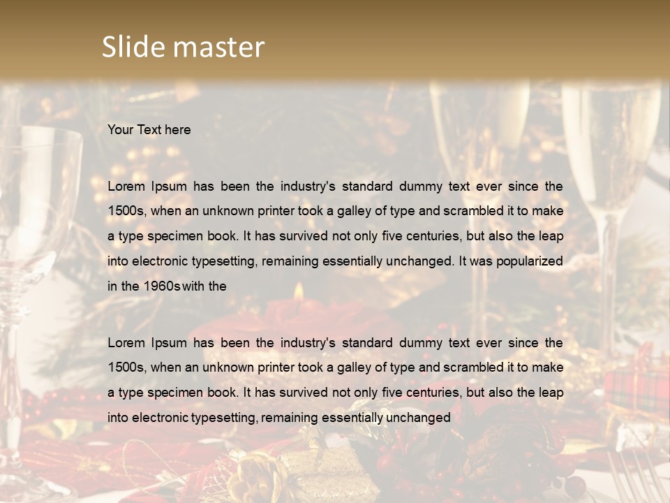 Dinner Table Yule PowerPoint Template
