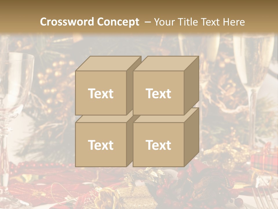 Dinner Table Yule PowerPoint Template