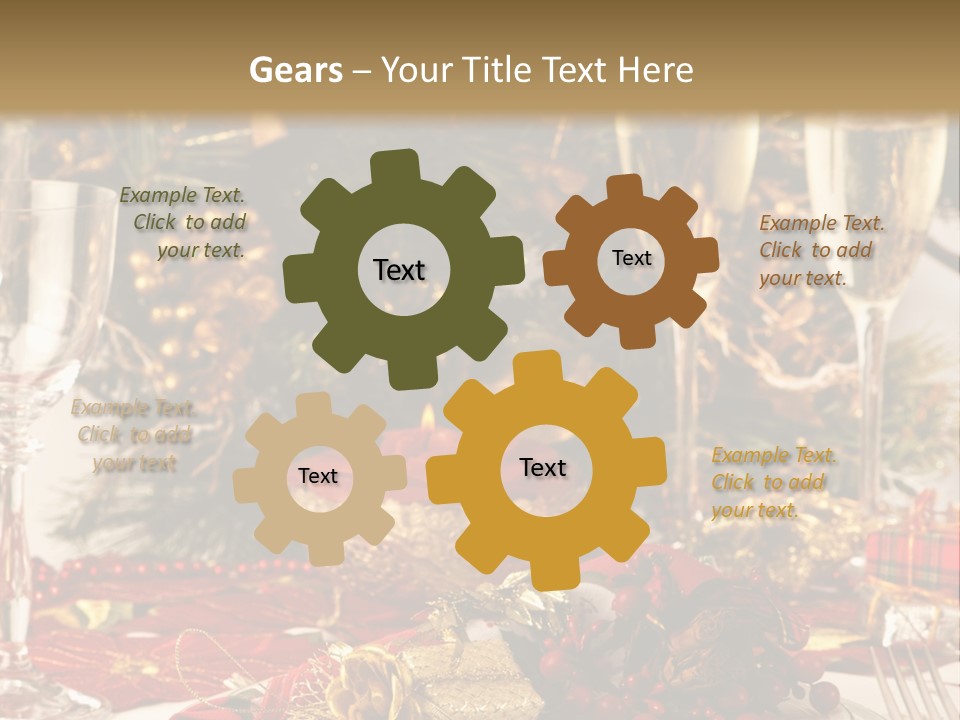Dinner Table Yule PowerPoint Template