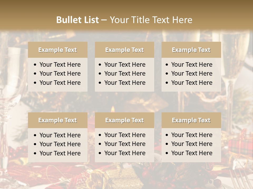 Dinner Table Yule PowerPoint Template