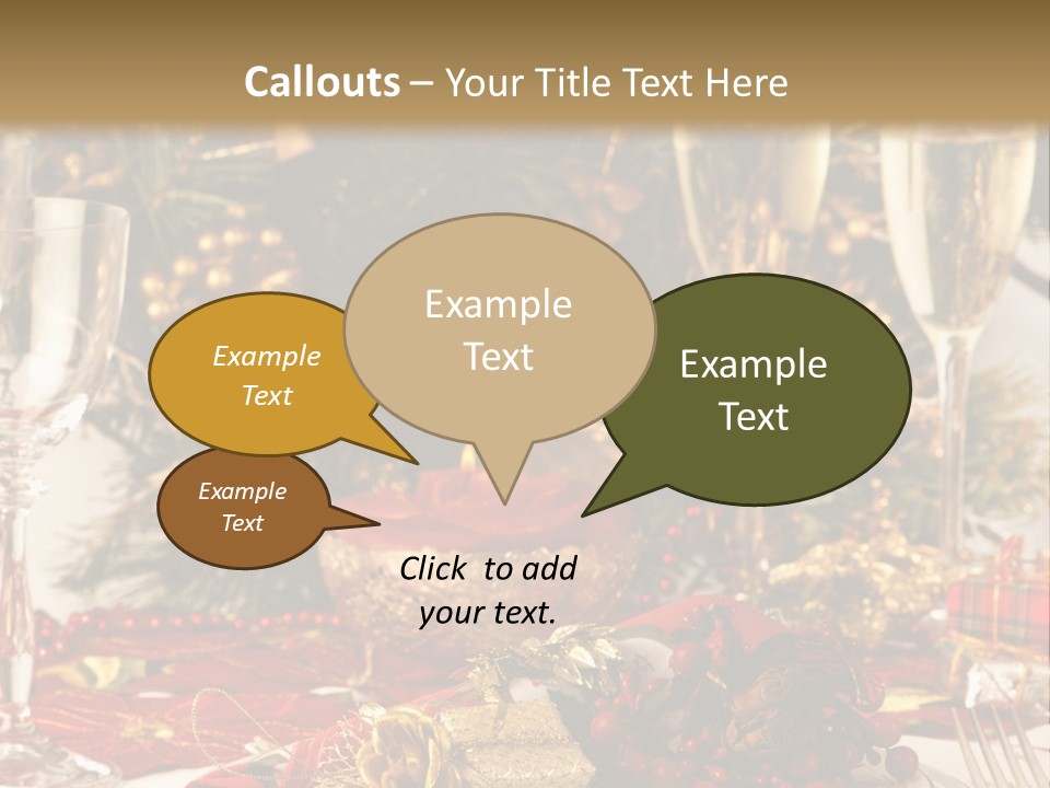 Dinner Table Yule PowerPoint Template