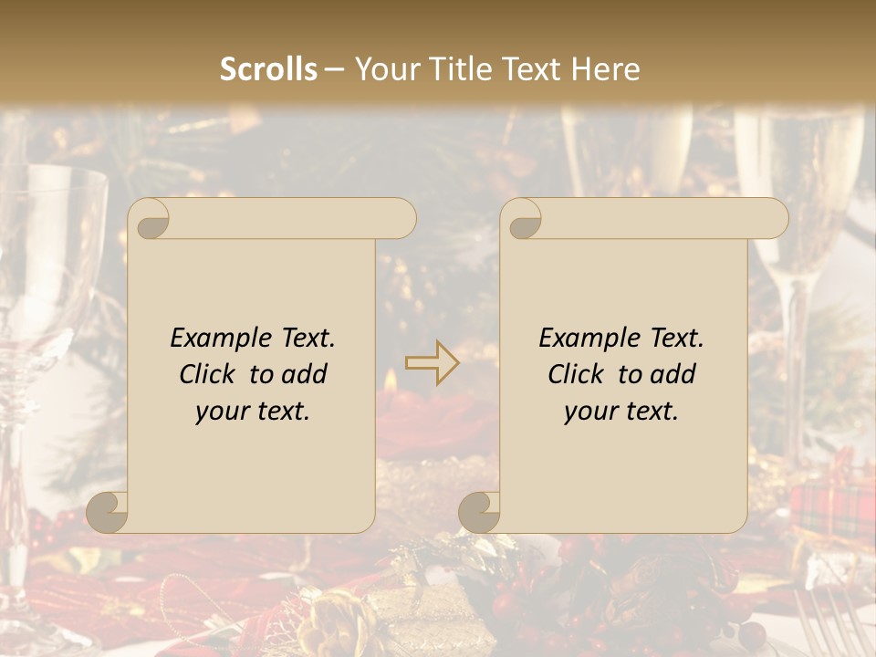 Dinner Table Yule PowerPoint Template