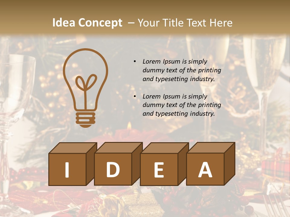 Dinner Table Yule PowerPoint Template