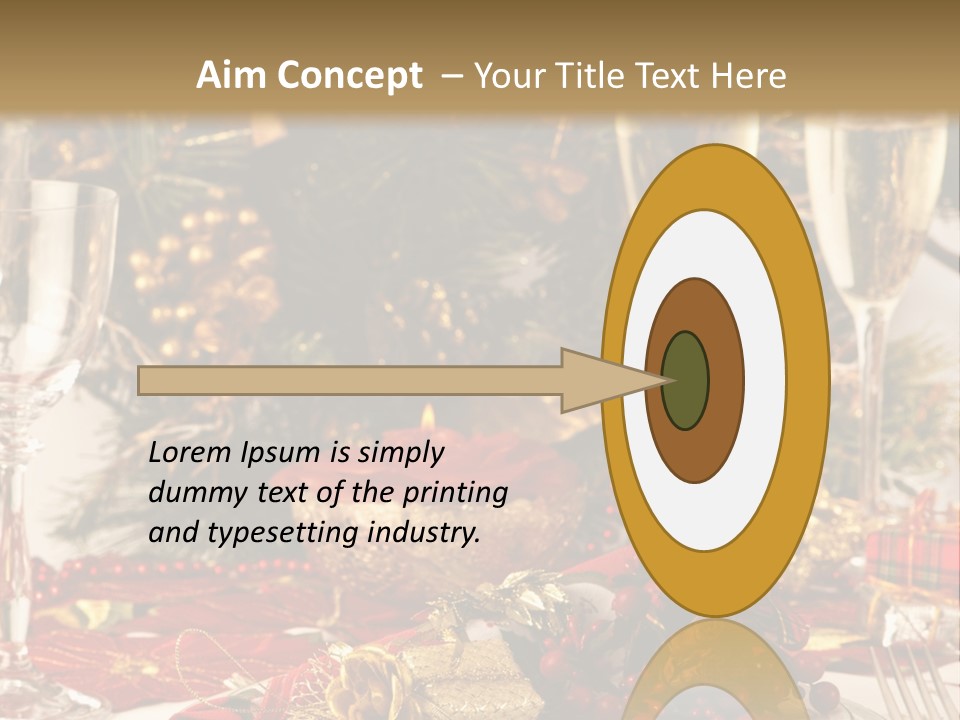 Dinner Table Yule PowerPoint Template