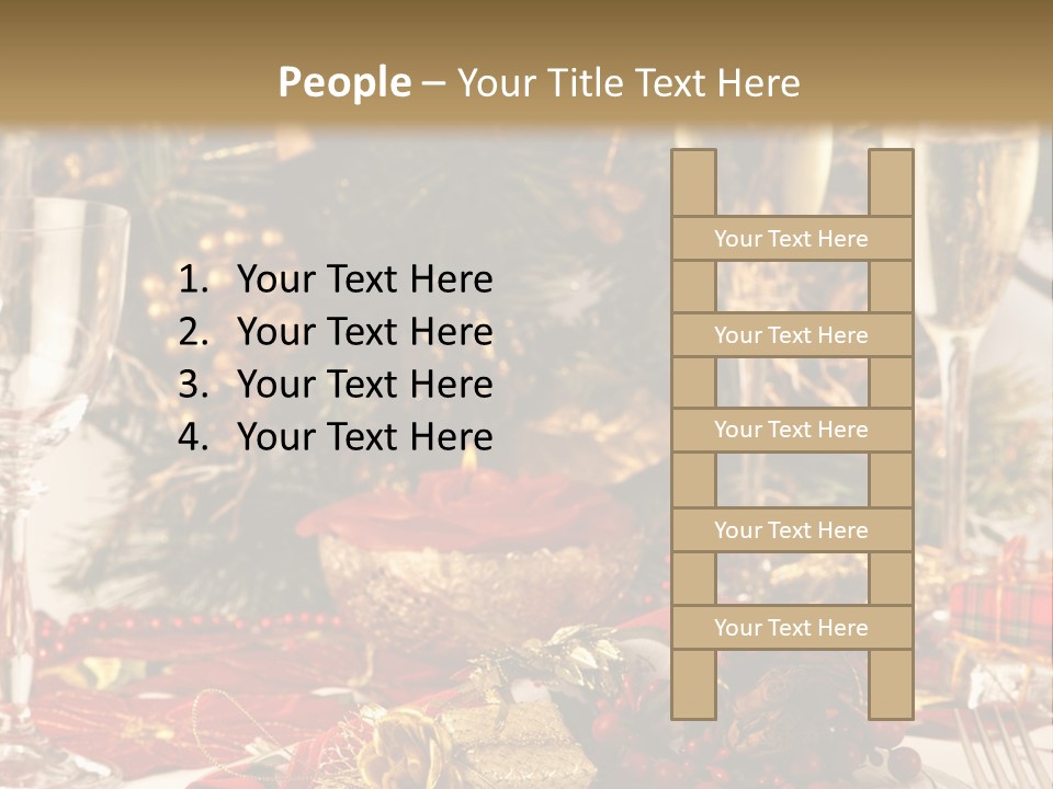 Dinner Table Yule PowerPoint Template