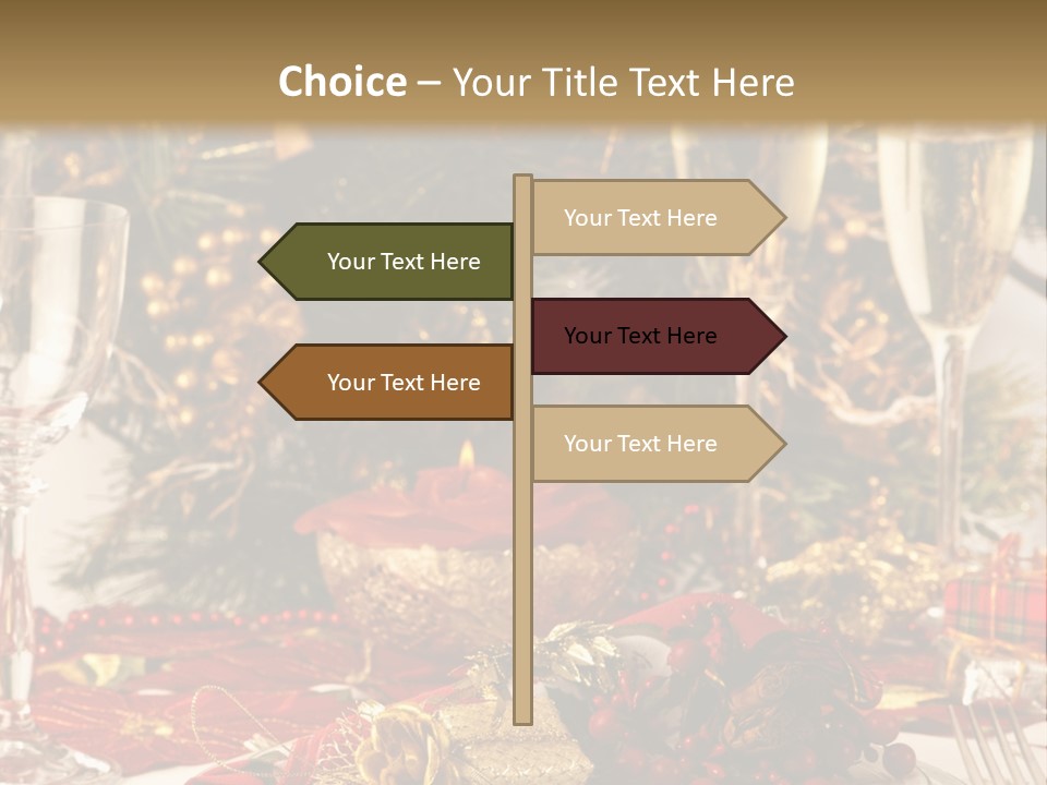 Dinner Table Yule PowerPoint Template