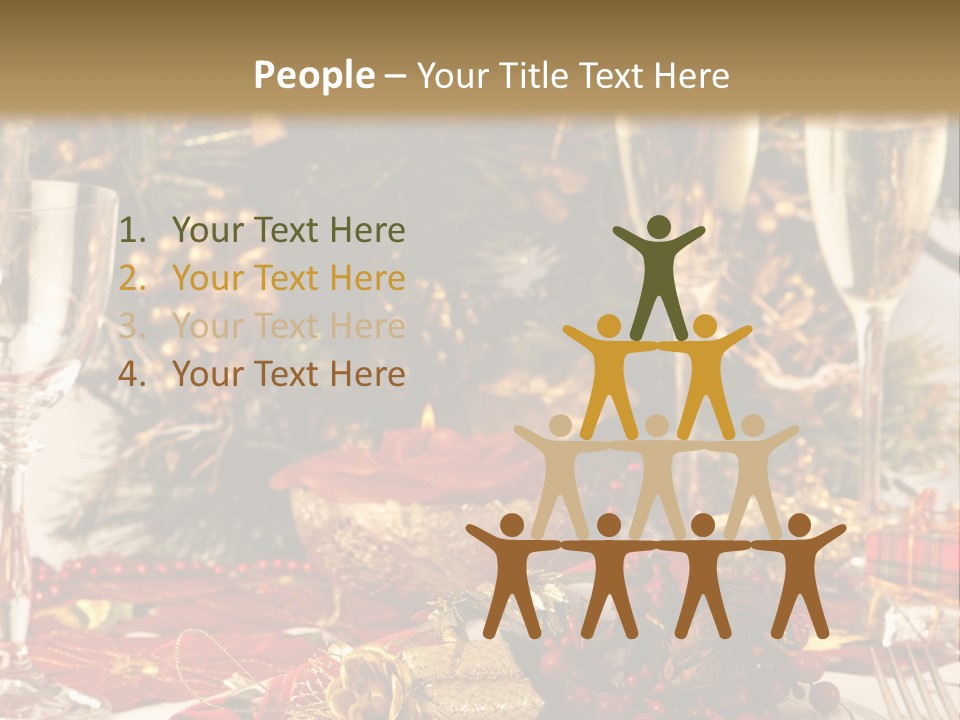 Dinner Table Yule PowerPoint Template