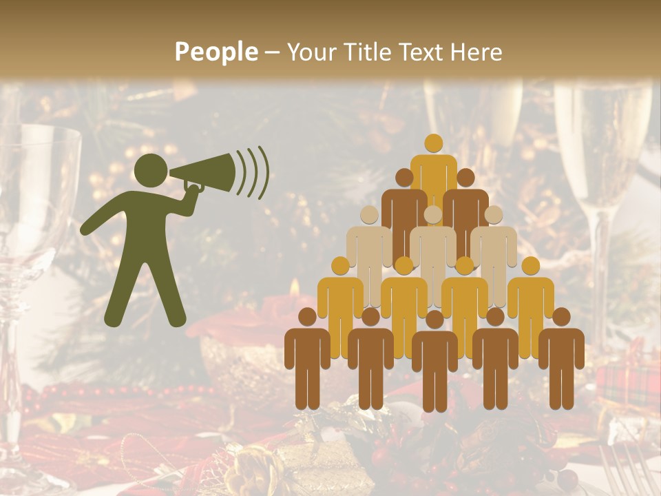 Dinner Table Yule PowerPoint Template