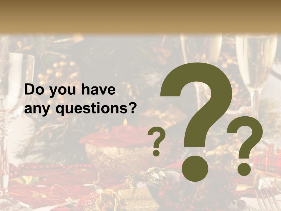 Dinner Table Yule PowerPoint Template