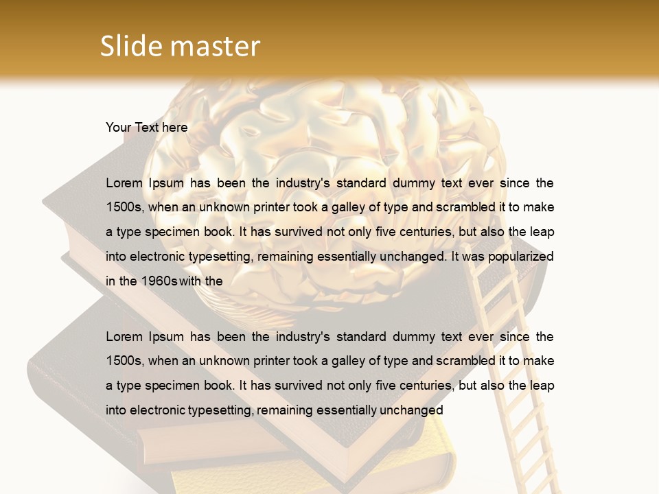 Isolated Page Reading PowerPoint Template