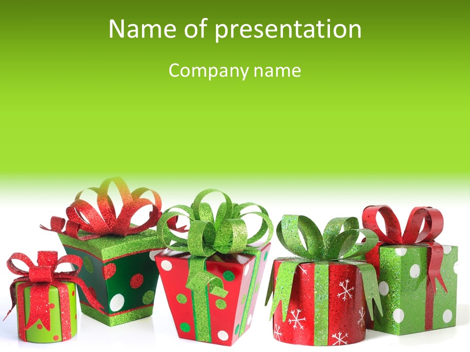 Shiny Decoration Glitter PowerPoint Template