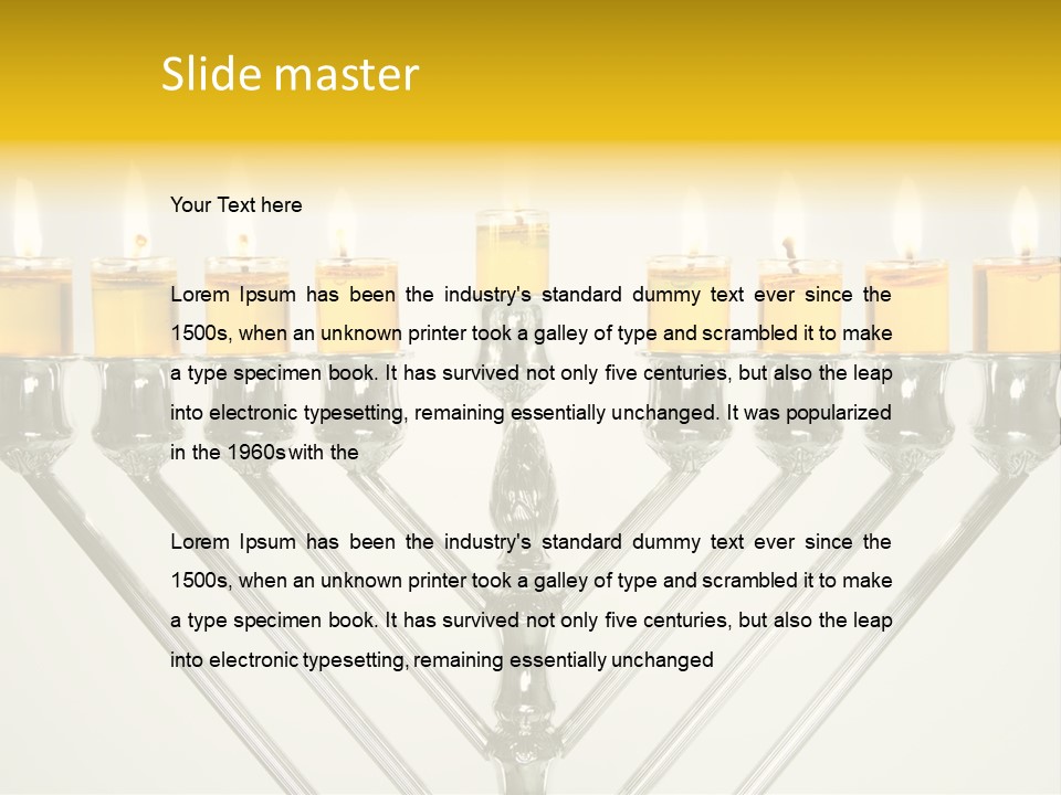 Fire Draydel Jewish PowerPoint Template