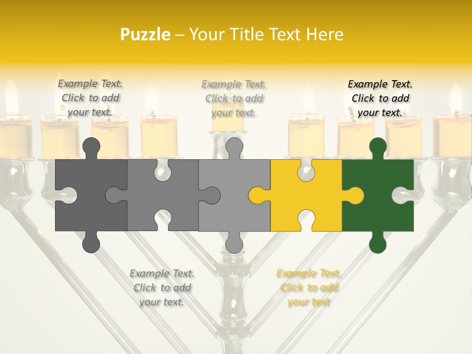 Fire Draydel Jewish PowerPoint Template