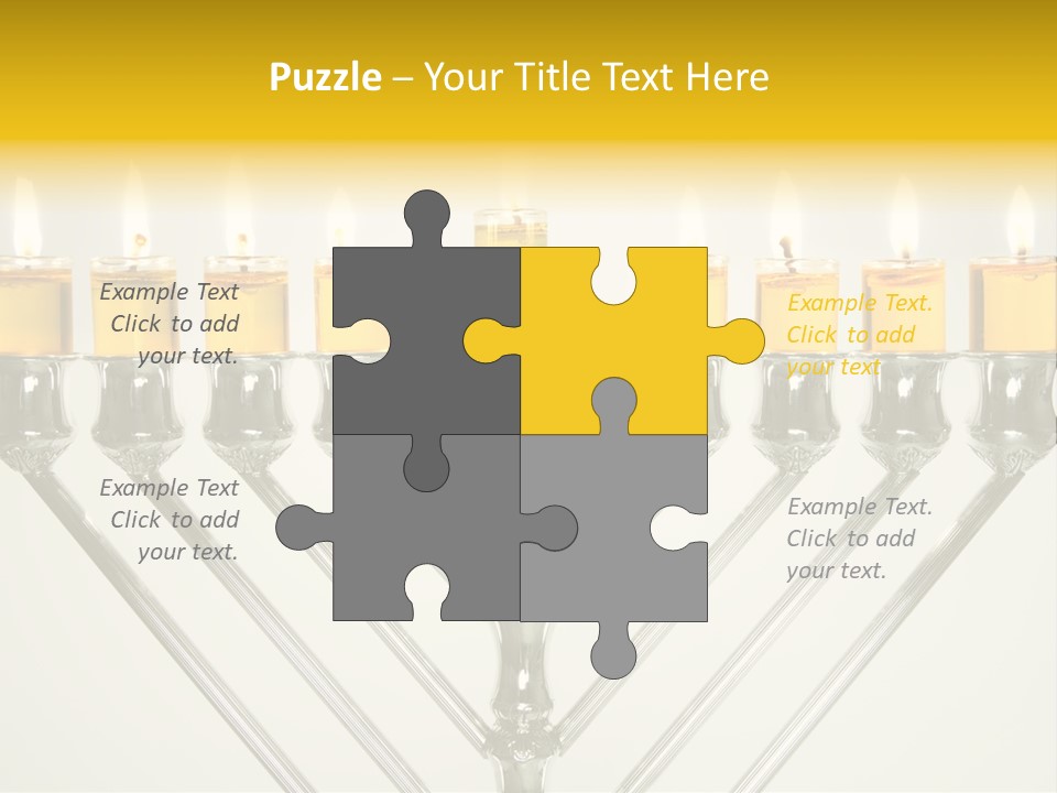 Fire Draydel Jewish PowerPoint Template