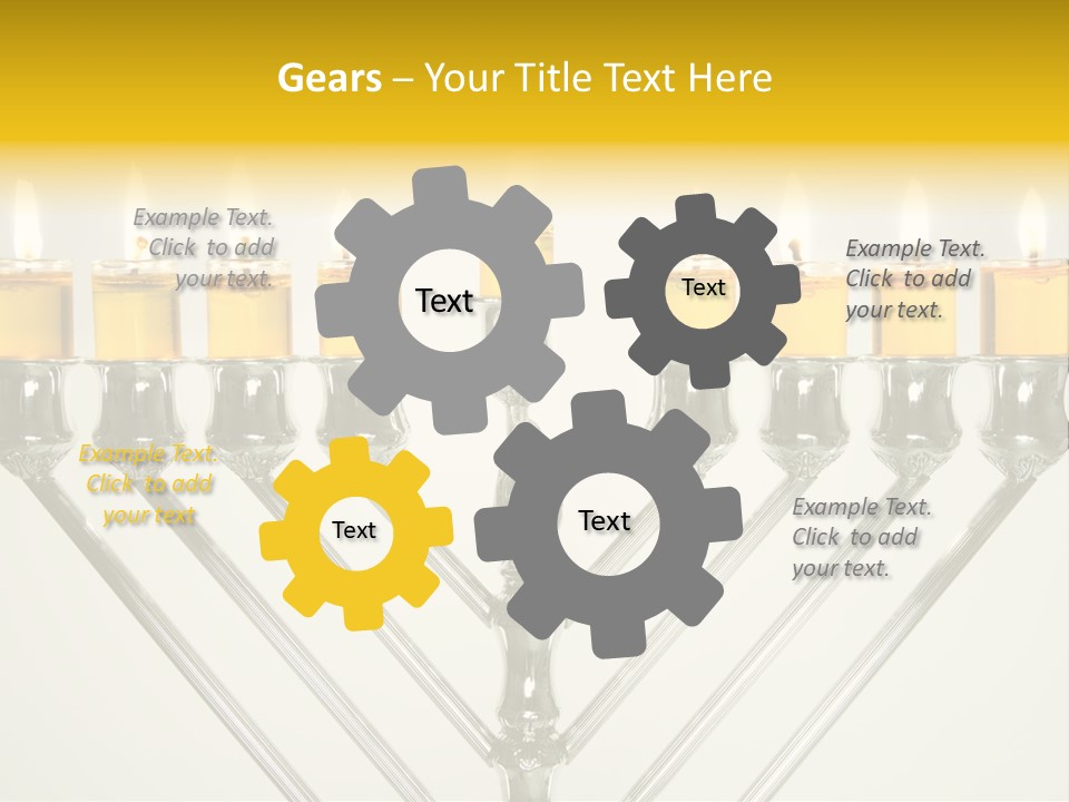 Fire Draydel Jewish PowerPoint Template