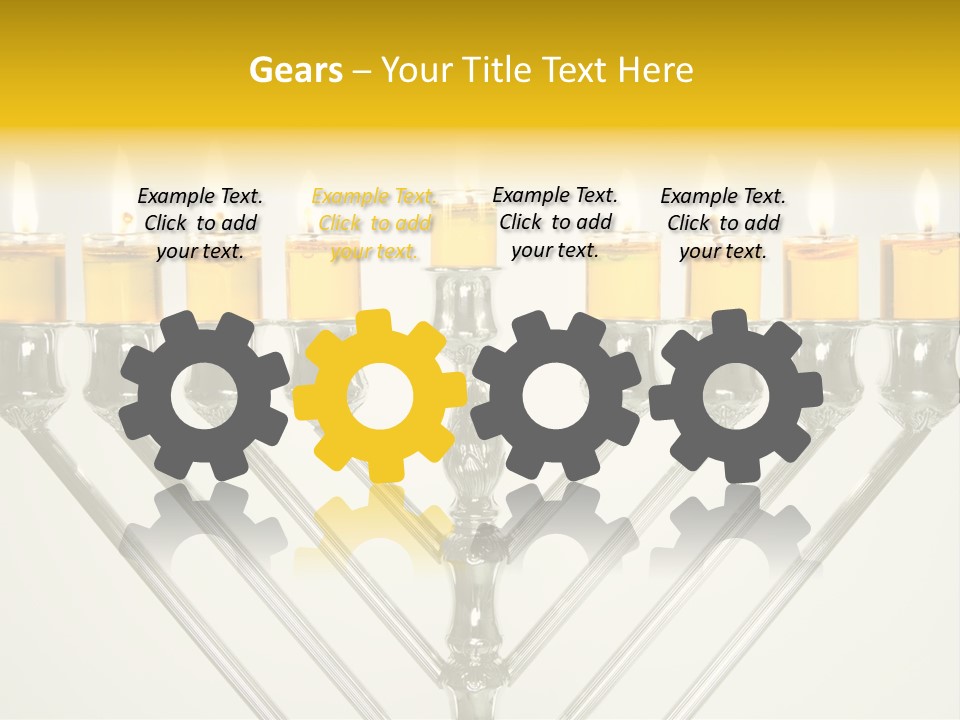 Fire Draydel Jewish PowerPoint Template