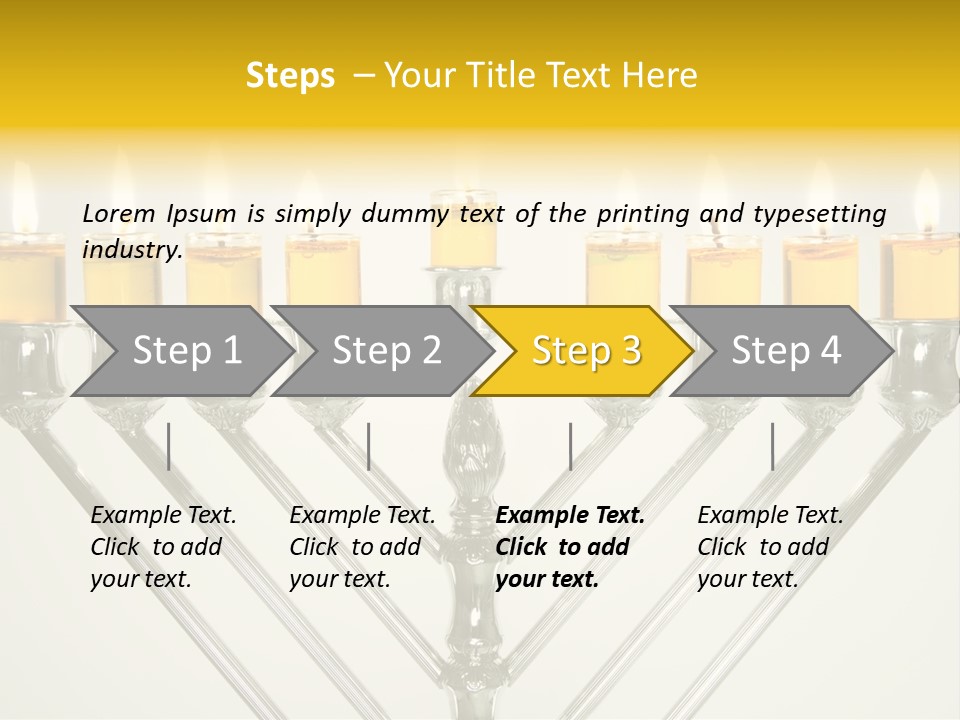 Fire Draydel Jewish PowerPoint Template