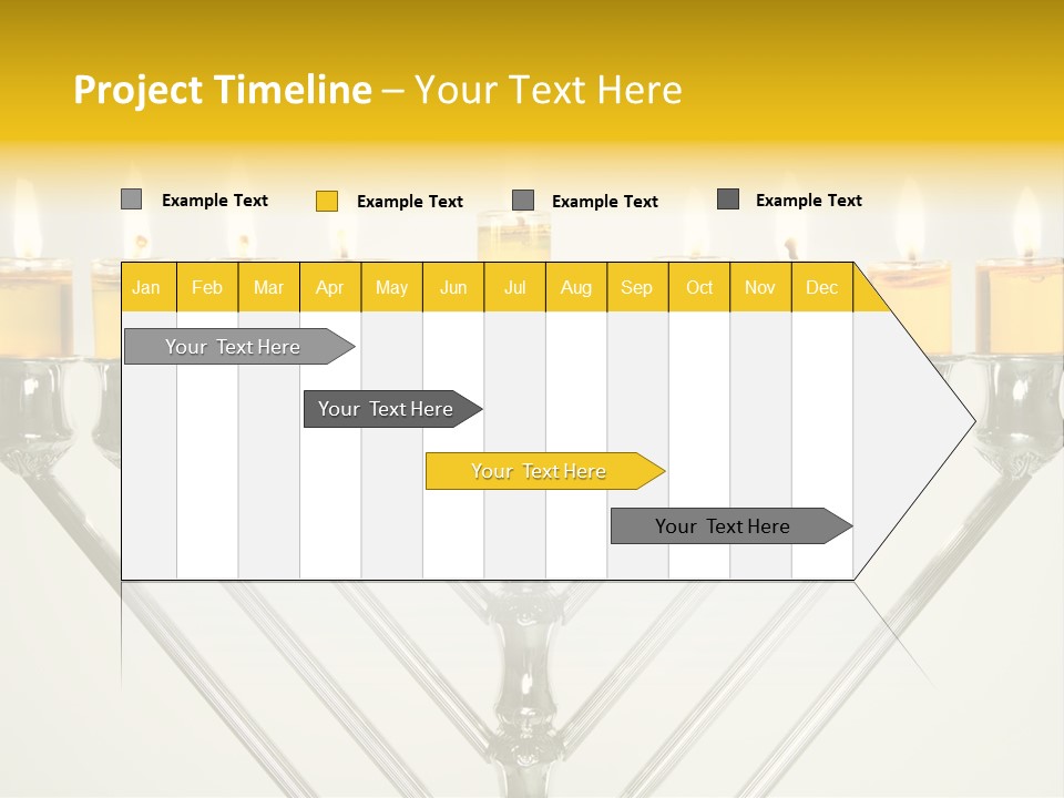 Fire Draydel Jewish PowerPoint Template