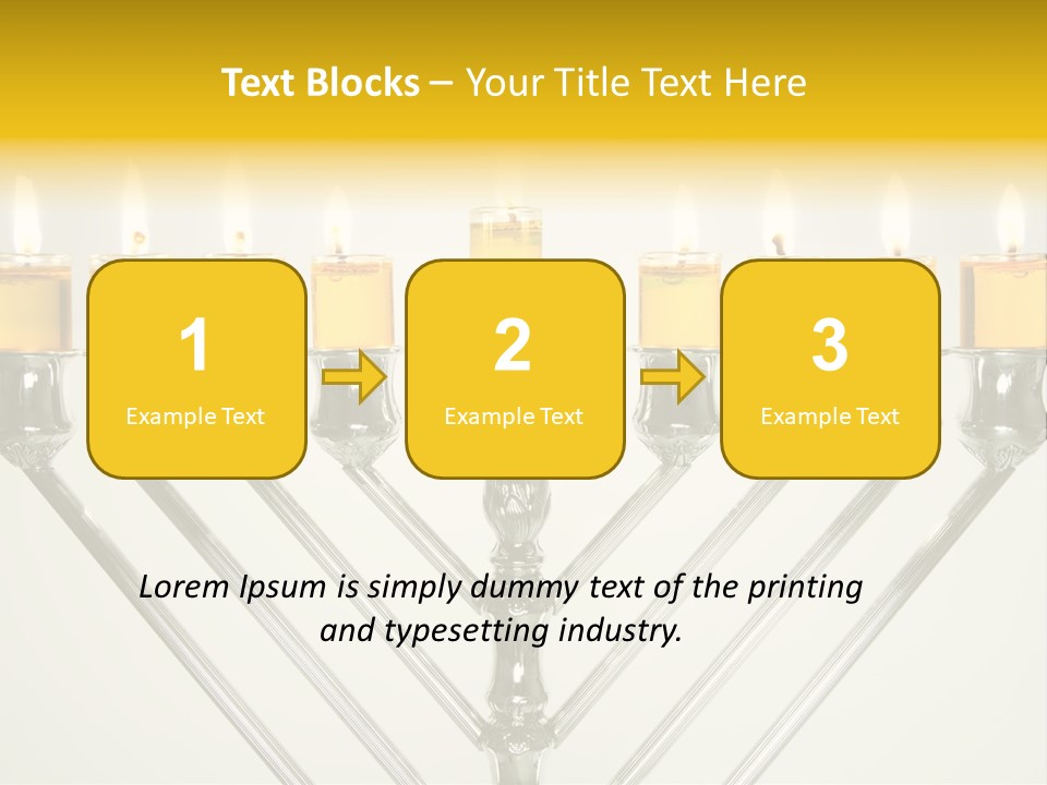 Fire Draydel Jewish PowerPoint Template