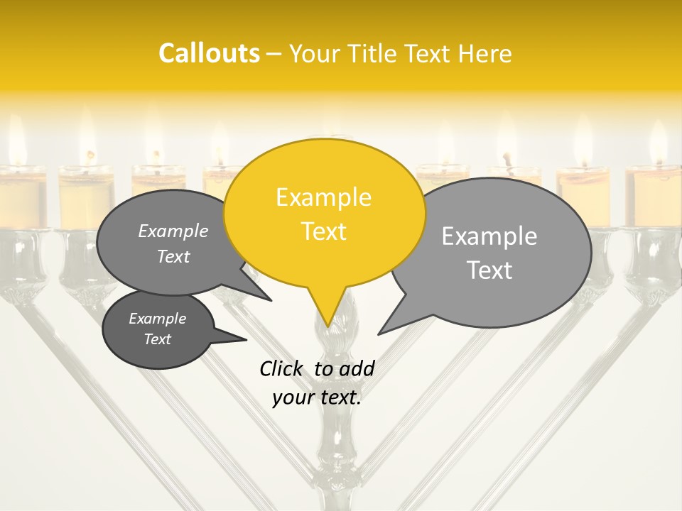Fire Draydel Jewish PowerPoint Template