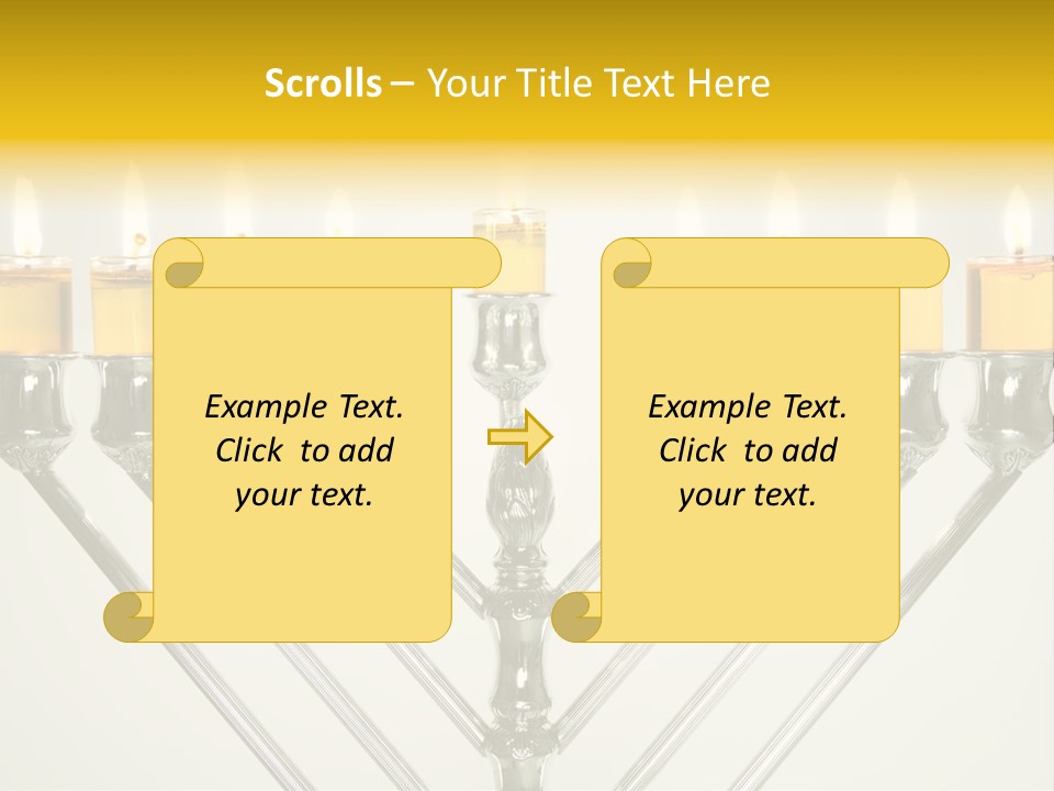 Fire Draydel Jewish PowerPoint Template