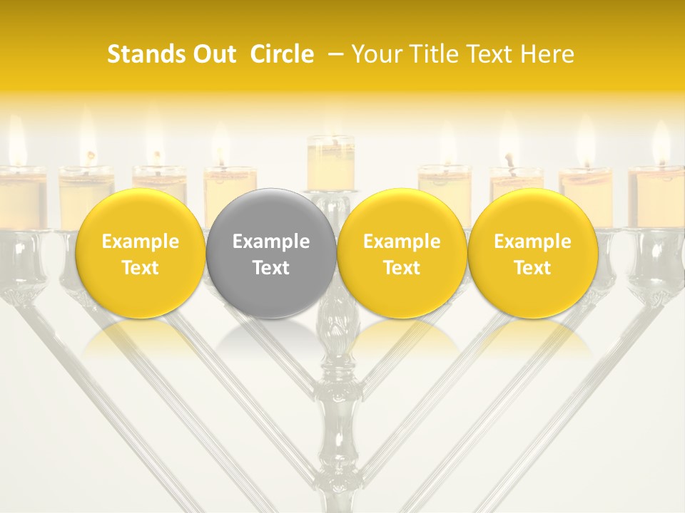 Fire Draydel Jewish PowerPoint Template