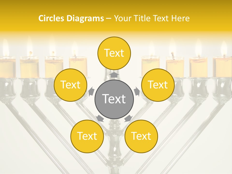 Fire Draydel Jewish PowerPoint Template