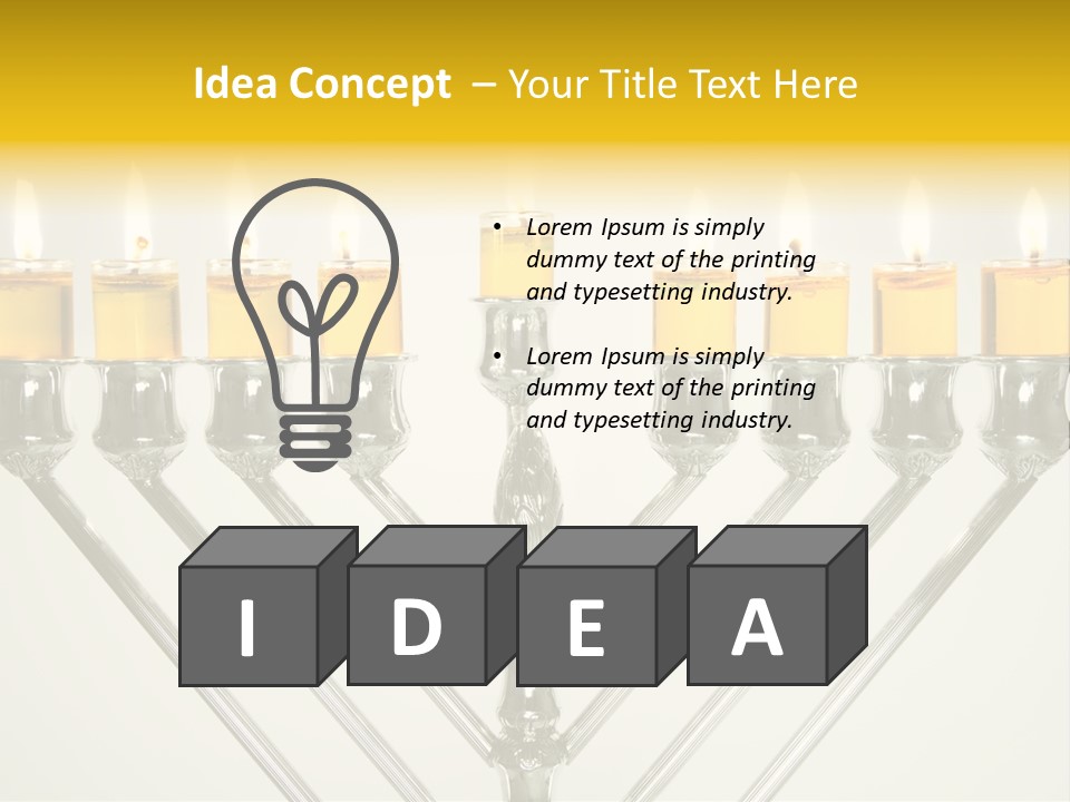 Fire Draydel Jewish PowerPoint Template