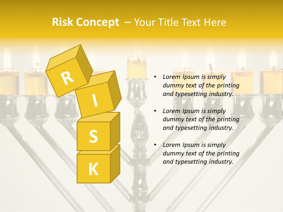 Fire Draydel Jewish PowerPoint Template