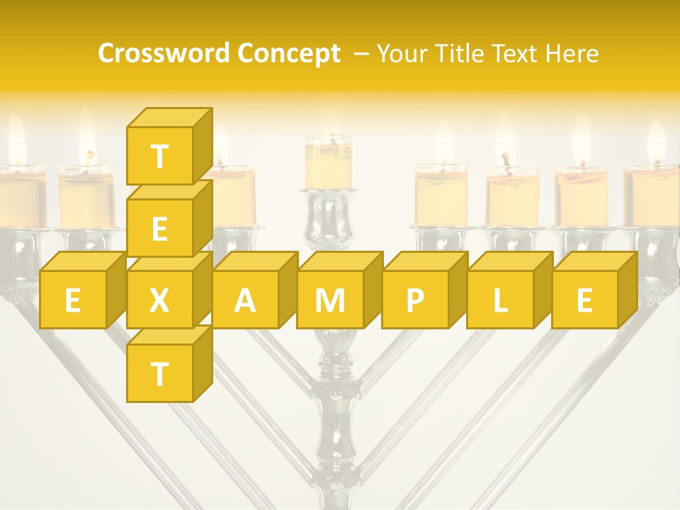 Fire Draydel Jewish PowerPoint Template