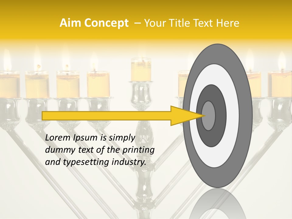 Fire Draydel Jewish PowerPoint Template