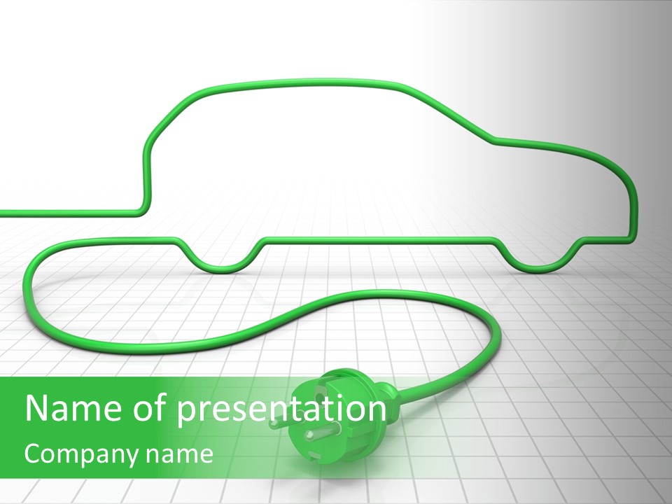 Transport Cable White PowerPoint Template