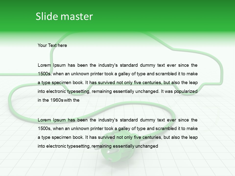 Transport Cable White PowerPoint Template