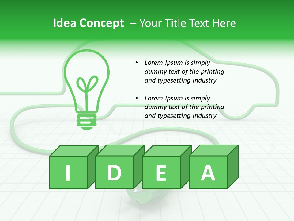 Transport Cable White PowerPoint Template