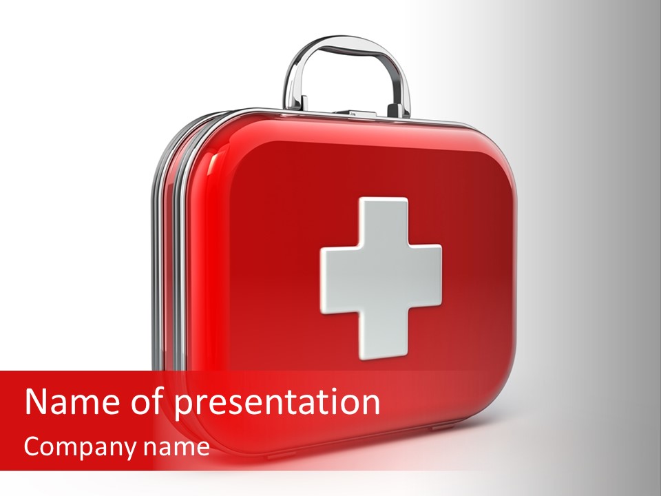 Pain Briefcase Suitcase PowerPoint Template