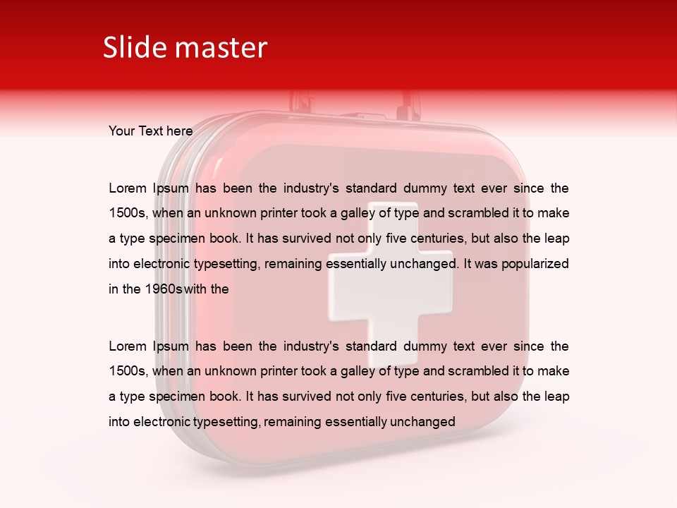 Pain Briefcase Suitcase PowerPoint Template