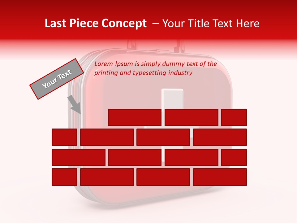 Pain Briefcase Suitcase PowerPoint Template