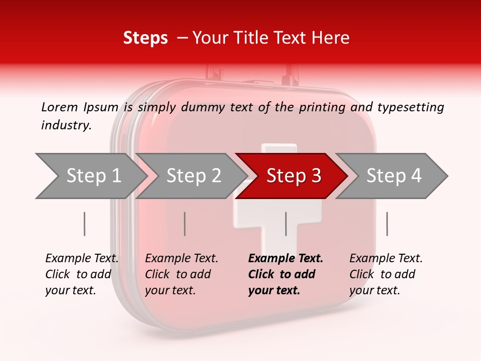 Pain Briefcase Suitcase PowerPoint Template