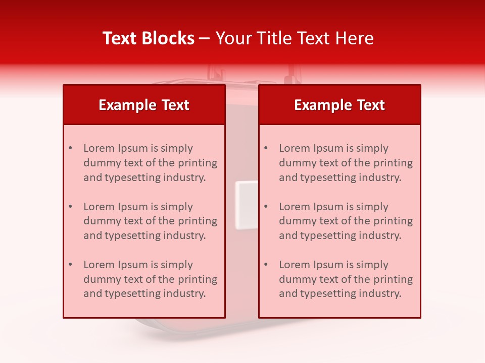 Pain Briefcase Suitcase PowerPoint Template