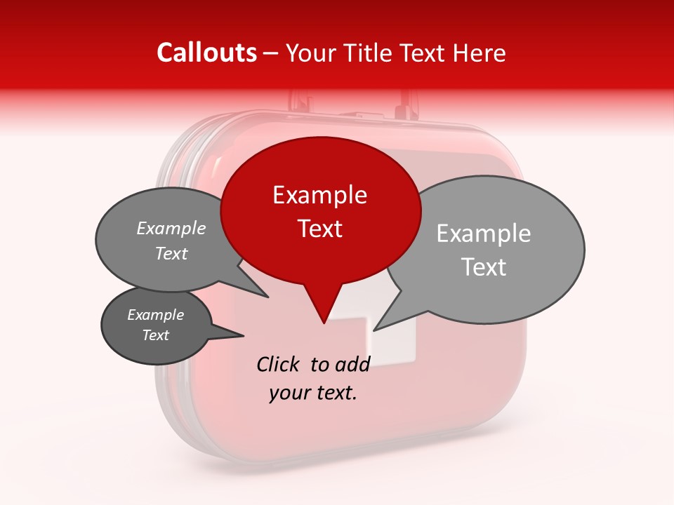 Pain Briefcase Suitcase PowerPoint Template