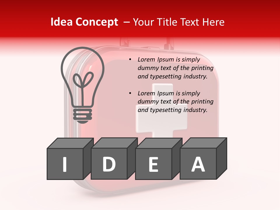 Pain Briefcase Suitcase PowerPoint Template