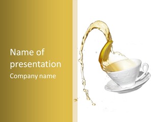 Herb Porcelain Tea PowerPoint Template