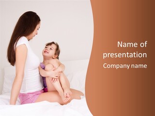 Couple Mother Speak PowerPoint Template