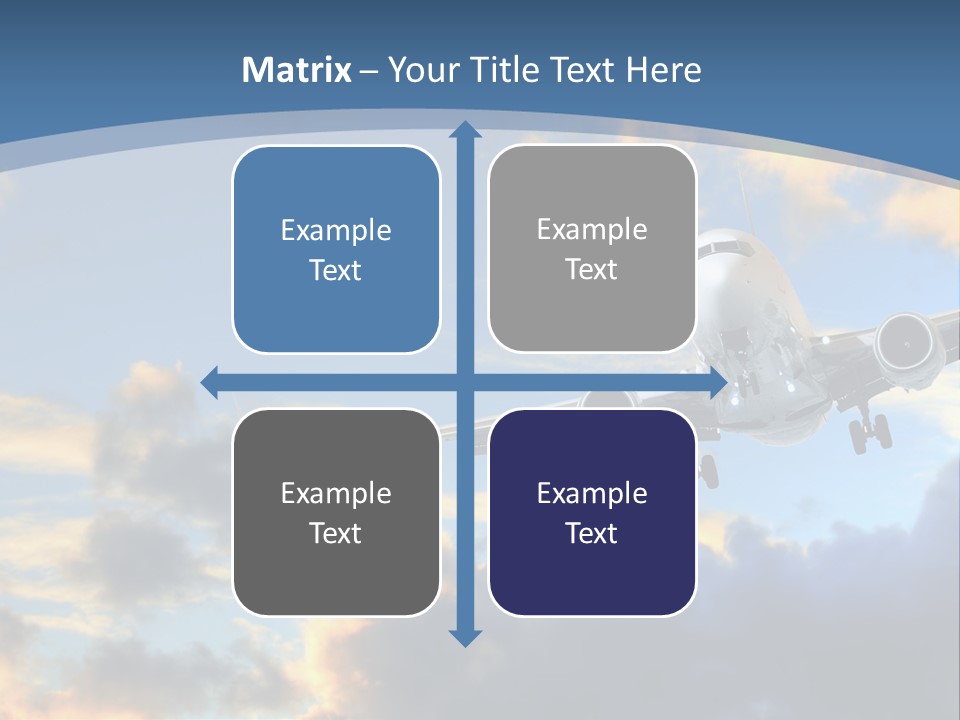Background Plane Gold PowerPoint Template