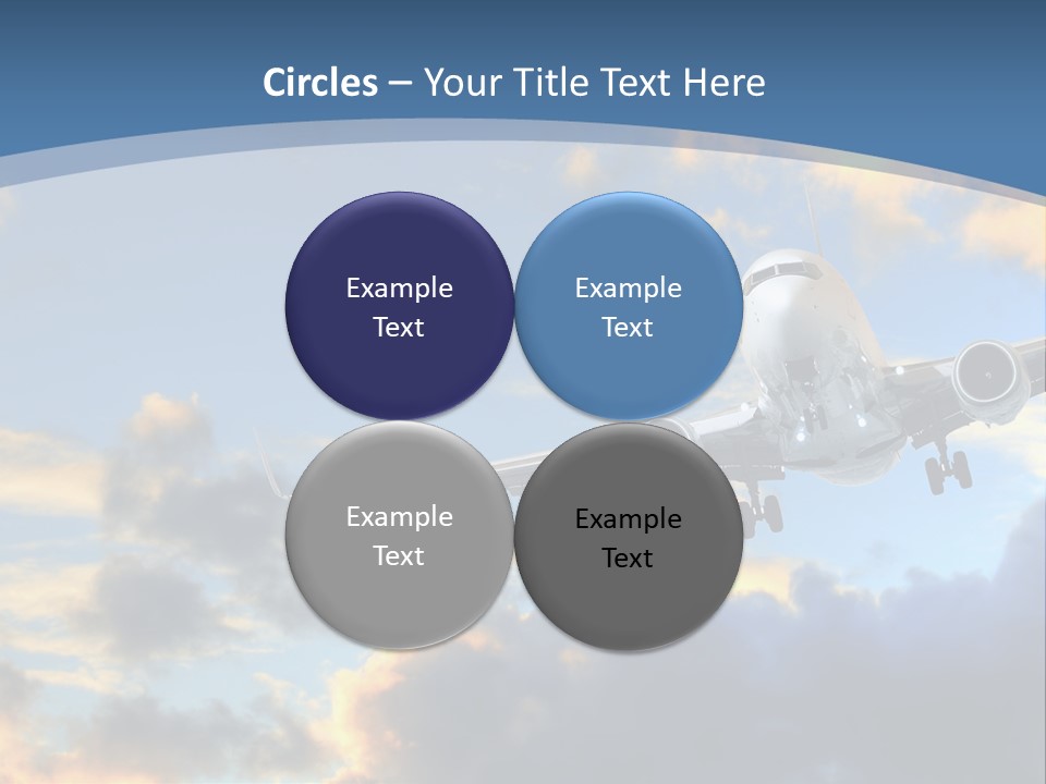 Background Plane Gold PowerPoint Template