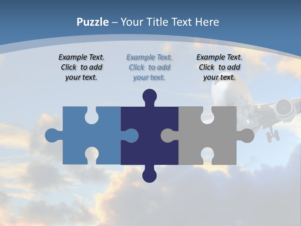 Background Plane Gold PowerPoint Template