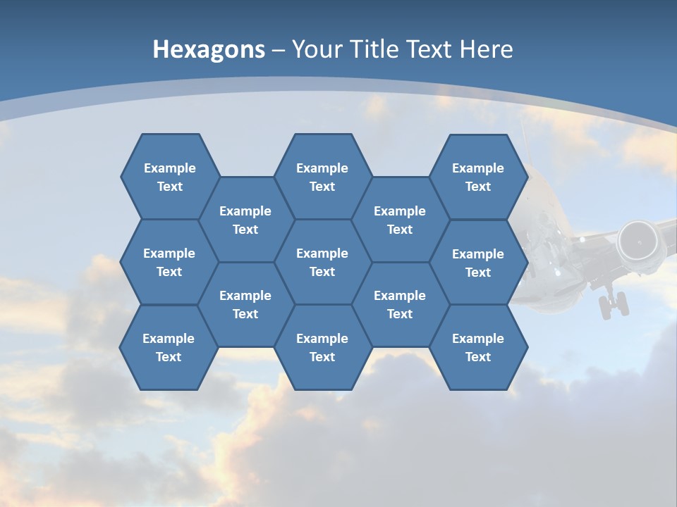 Background Plane Gold PowerPoint Template